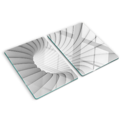 Szklana deska do krojenia ze spiralnym wzorem w środku