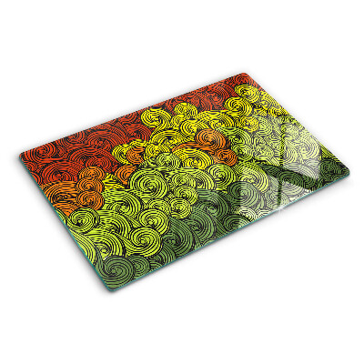 Deska kuchenna szklana z motywem zawirowań kolorów