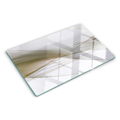 Szklana deska kuchenna z motywem abstrakcyjnych linii i kształtów