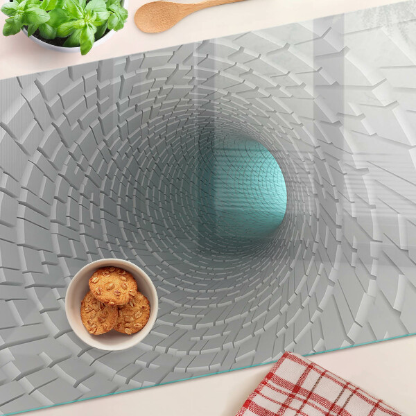 Szklana deska do krojenia z motywem tunelu 3D z efektem głębi