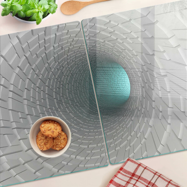 Szklana deska do krojenia z motywem tunelu 3D z efektem głębi