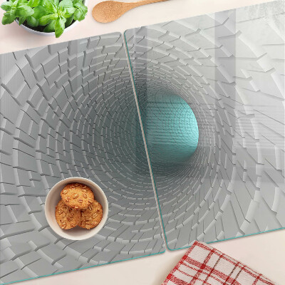 Szklana deska do krojenia z motywem tunelu 3D z efektem głębi