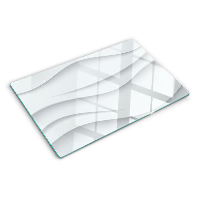 Deska kuchenna szklana z motywem fal i linii