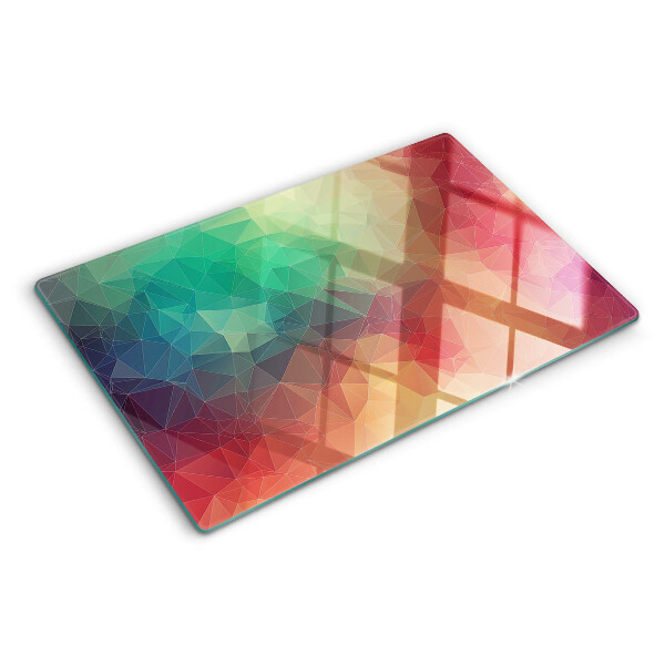 Szklana deska do krojenia z abstrakcyjnym wzorem geometrycznym