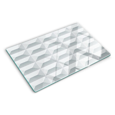 Szklana deska kuchenna Geometria sześcianów 3D