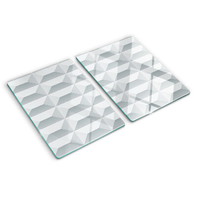 Szklana deska kuchenna Geometria sześcianów 3D