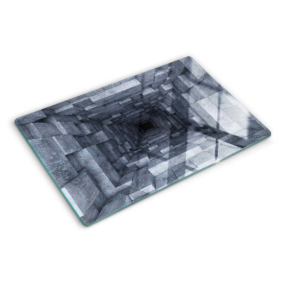 Szklana deska kuchenna z motywem iluzji głębokiego otworu