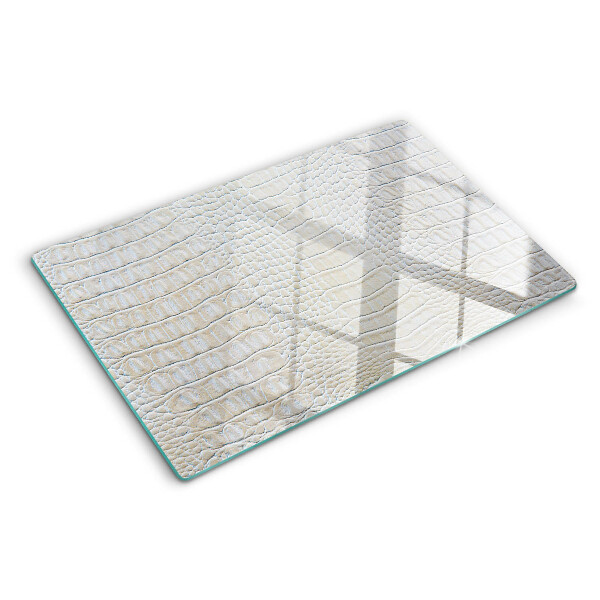 Deska kuchenna szklana z nadrukiem w motyw skóry krokodyla