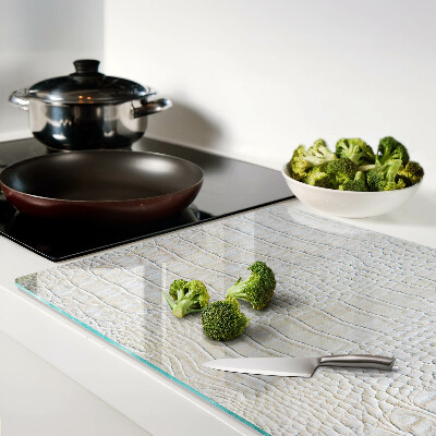 Deska kuchenna szklana z nadrukiem w motyw skóry krokodyla