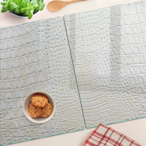 Deska kuchenna szklana z nadrukiem w motyw skóry krokodyla