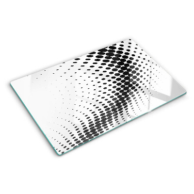 Szklana deska do krojenia z motywem w kropki