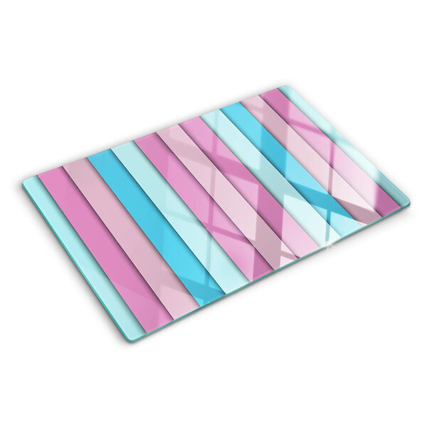 Szklana deska kuchenna Geometria w pastelowych kolorach