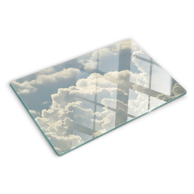 Deska kuchenna szklana z nadrukiem przedstawiającym chmury na niebie