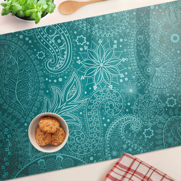 Deska kuchenna szklana z motywem paisley