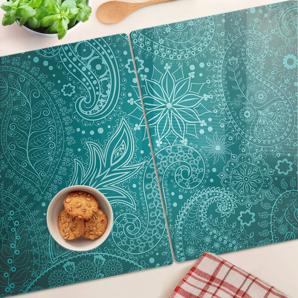 Deska kuchenna szklana z motywem paisley