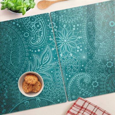 Deska kuchenna szklana z motywem paisley