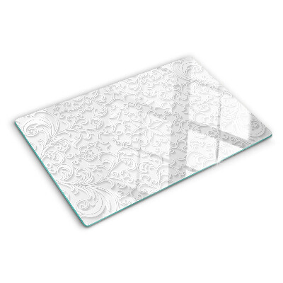 Szklana deska do krojenia z kwiatowym wzorem z delikatnymi falami