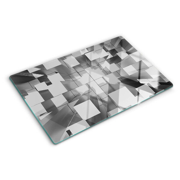 Szklana deska do krojenia z abstrakcyjnym wzorem geometrycznym
