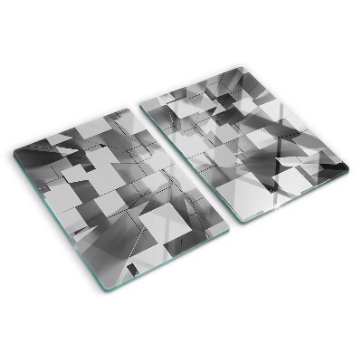 Szklana deska do krojenia z abstrakcyjnym wzorem geometrycznym