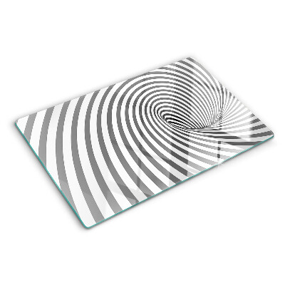 Deska kuchenna szklana z motywem spirali optycznej