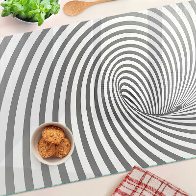 Deska kuchenna szklana z motywem spirali optycznej