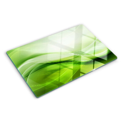 Szklana deska do krojenia z motywem zielonych fal i gradientów