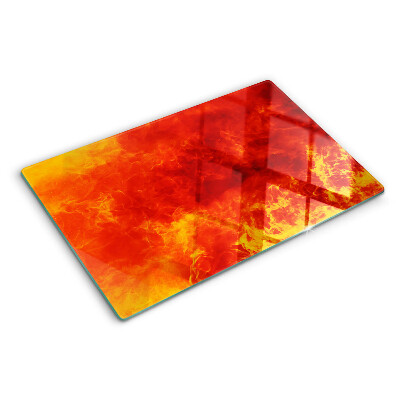 Szklana deska kuchenna z motywem ognia i płomieni