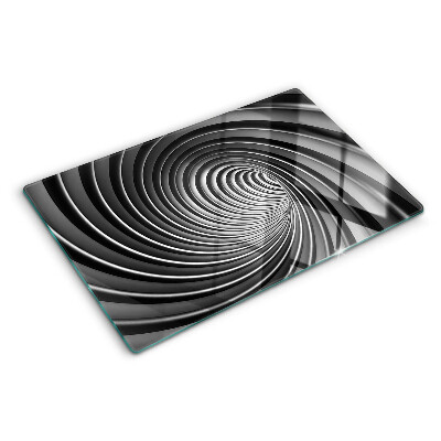 Szklana deska do krojenia z wirującym wzorem spiralnym