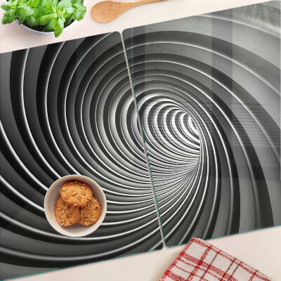 Szklana deska do krojenia z wirującym wzorem spiralnym