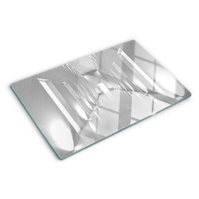 Szklana deska kuchenna z motywem abstrakcyjnego labiryntu świetlnego