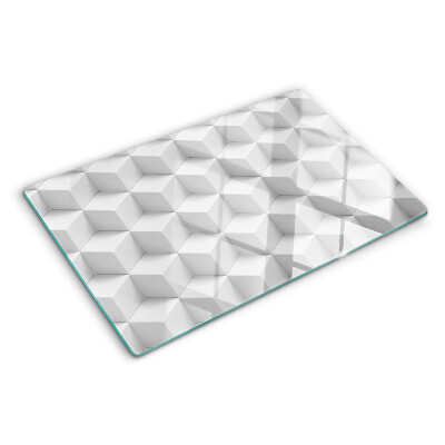 Szklana deska do krojenia z trójwymiarowym wzorem heksagonalnym