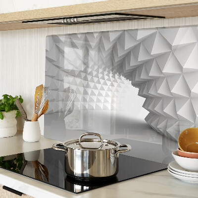 Deska kuchenna szklana z geometrycznym wzorem 3D