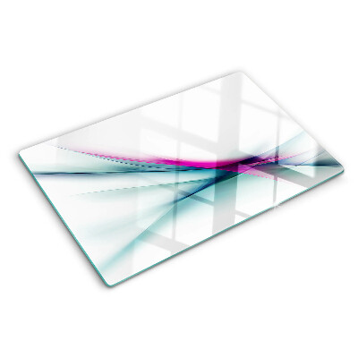 Deska kuchenna szklana z nadrukiem abstrakcyjnych fal kolorów