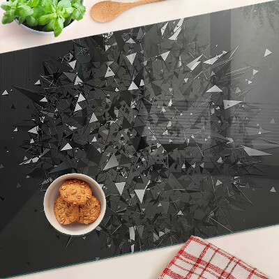 Deska kuchenna szklana z abstrakcyjnym wzorem geometrycznym