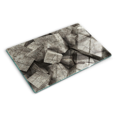 Deska kuchenna szklana z abstrakcyjnym motywem geometrycznym