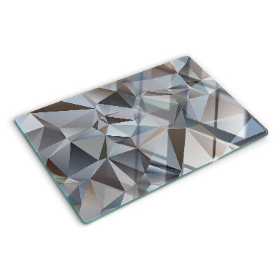 Szklana deska kuchenna z motywem diamentowych szlifów