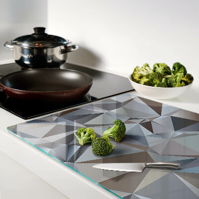 Szklana deska kuchenna z motywem diamentowych szlifów