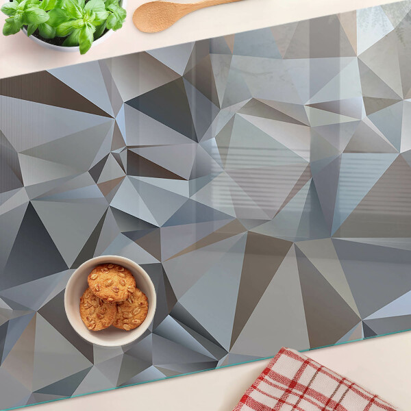 Szklana deska kuchenna z motywem diamentowych szlifów