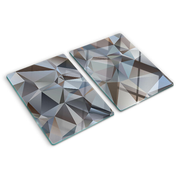 Szklana deska kuchenna z motywem diamentowych szlifów