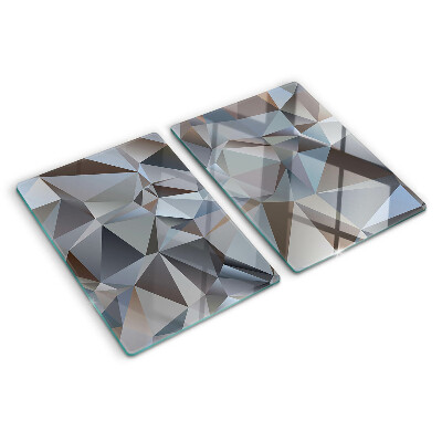 Szklana deska kuchenna z motywem diamentowych szlifów