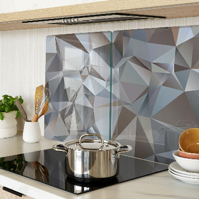 Szklana deska kuchenna z motywem diamentowych szlifów