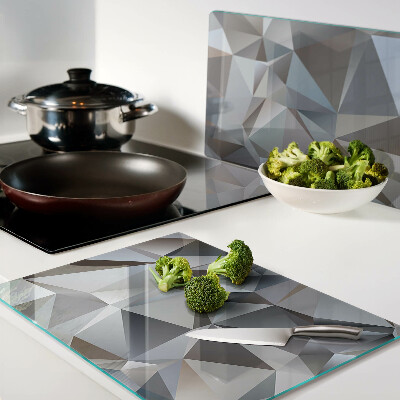 Szklana deska kuchenna z motywem diamentowych szlifów