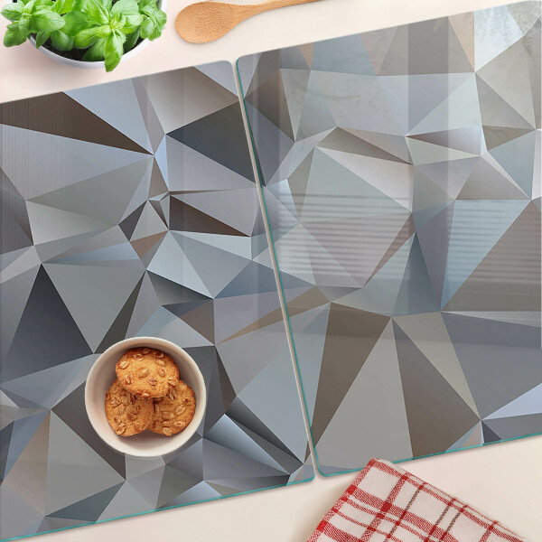 Szklana deska kuchenna z motywem diamentowych szlifów