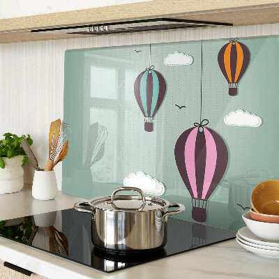 Szklana deska do krojenia z motywem balonów na gorące powietrze