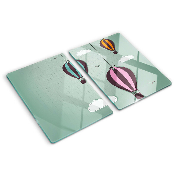 Szklana deska do krojenia z motywem balonów na gorące powietrze