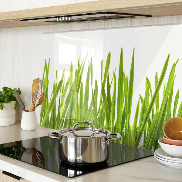 Szklana deska do krojenia z motywem zielonej trawy