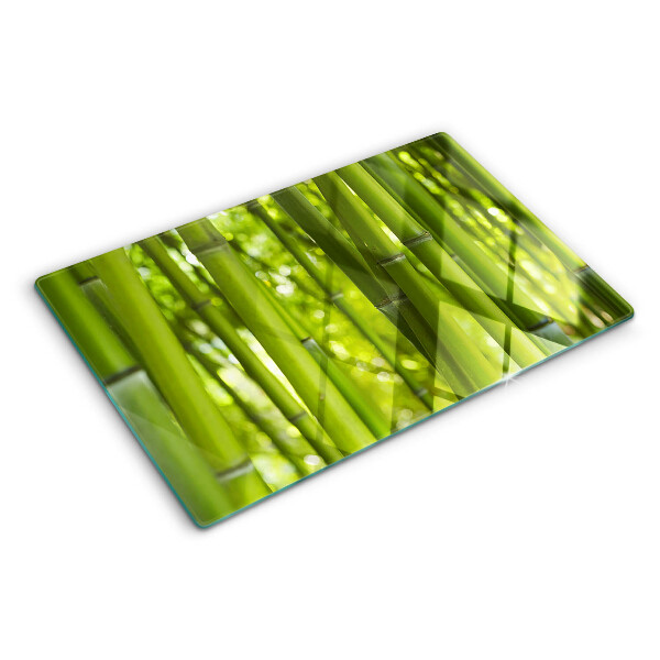 Szklana deska kuchenna z motywem lasu bambusowego