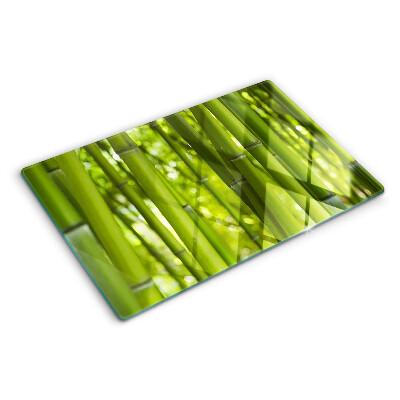 Szklana deska kuchenna z motywem lasu bambusowego