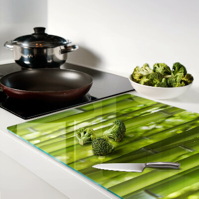 Szklana deska kuchenna z motywem lasu bambusowego