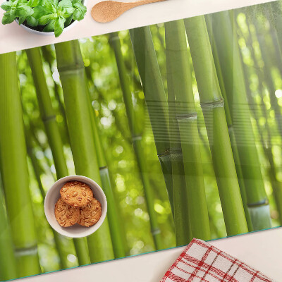 Szklana deska kuchenna z motywem lasu bambusowego